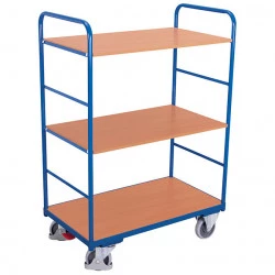 Chariot haut à 3 plateaux amovibles