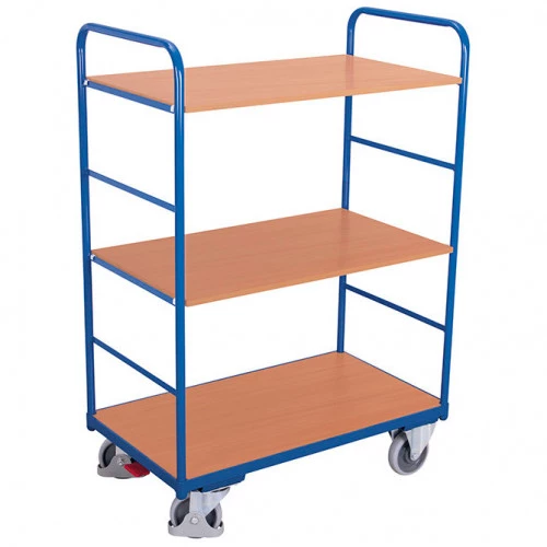 Chariot haut à 3 plateaux amovibles