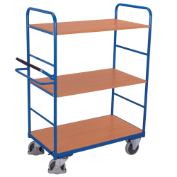 Chariot haut à 3 plateaux avec frein