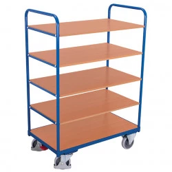 Chariot haut à 5 plateaux amovibles