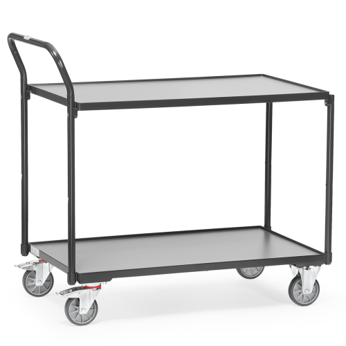 Chariot polyvalent 2 plateaux bois gris anthracite