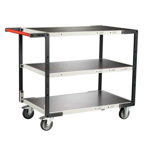Servante 3 plateaux tôle galvanisée