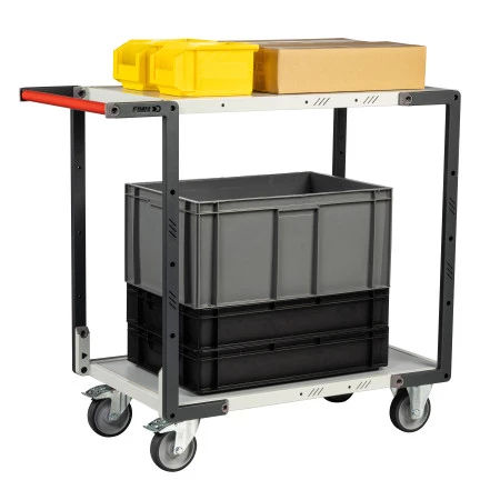 Servante d’atelier à 2 plateaux bois - Charge 250 kg Servante d’atelier à 2 plateaux bois - Charge 250 kg