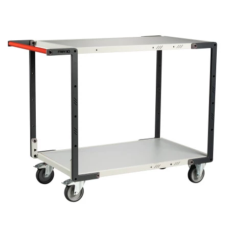 Servante d’atelier à 2 plateaux bois - Charge 250 kg Servante d’atelier à 2 plateaux bois - Charge 250 kg