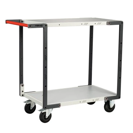 Servante d’atelier à 2 plateaux bois - Charge 250 kg Servante d’atelier à 2 plateaux bois - Charge 250 kg