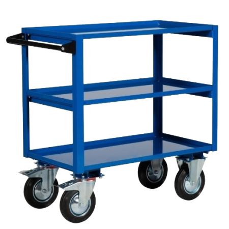 Servante d'Atelier 3 Plateaux Acier 900 x 500 mm Capacité 350 kg Servante d'Atelier 3 Plateaux Acier 900 x 500 mm Capacité 350 kg