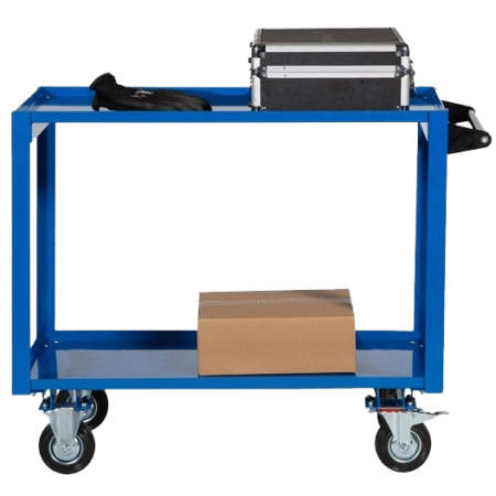 Servante d'Atelier 2 Plateaux Acier 900 x 500 mm Capacité 250 kg Servante d'Atelier 2 Plateaux Acier 900 x 500 mm Capacité 250 kg