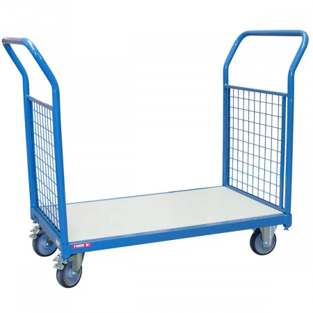 Chariot modulable 2 dossiers à habillage grillagé Chariot modulable 2 dossiers à habillage grillagé