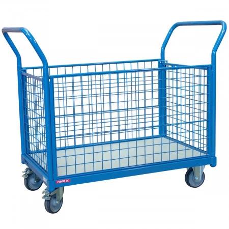 Chariot modulable 4 dossiers à habillage grillagé Chariot modulable 4 dossiers à habillage grillagé