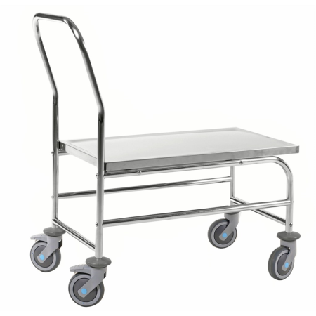 Chariot inox à plateau surélevé Chariot inox à plateau surélevé