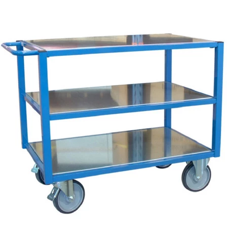 Servante établi 3 plateaux tôle zinguée - Dimensions utile Lxl : 1300 x 800 mm Servante établi 3 plateaux tôle zinguée - Dimensions utile Lxl : 1300 x 800 mm