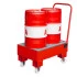 Chariot de rétention - 2 fûts de 60 litres - Coloris RAL 3000 Chariot de rétention - 2 fûts de 60 litres - Coloris RAL 3000