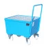 Chariot de rétention conçu pour déplacer les fûts d'une zone de production à un atelier - RAL 5012 Chariot de rétention conçu pour déplacer les fûts d'une zone de production à un atelier - RAL 5012