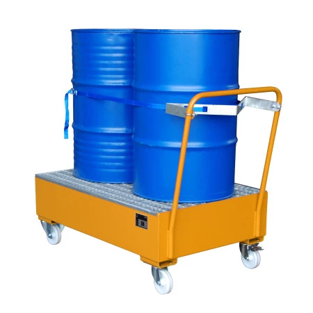 Chariot de rétention pour 1 à 3 fûts de 200 litres Chariot de rétention pour 1 à 3 fûts de 200 litres