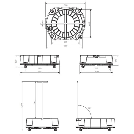 Roule fût de stockage et manutention Roule fût de stockage et manutention