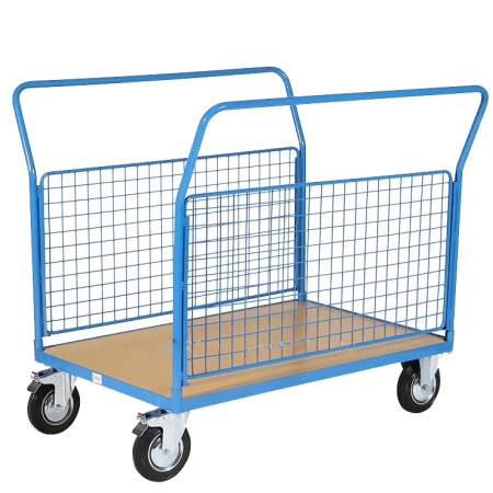 Chariot de manutention 2 ridelles grillagées - Capacité 500 kg Chariot de manutention 2 ridelles grillagées - Capacité 500 kg