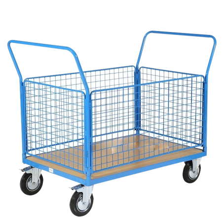 Chariot de Manutention Grillagé 4 côtés Capacité 500 kg