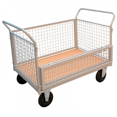 Chariot à ridelles 4 panneaux, charge 500 kg Chariot à ridelles 4 panneaux, charge 500 kg