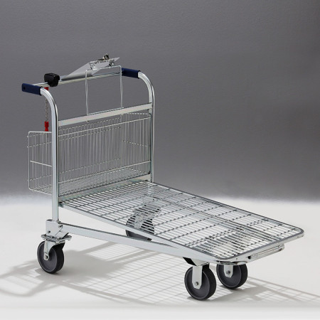 Chariot de magasin pliable empilable ou emboitable - Plateau 680 X 1115 mm