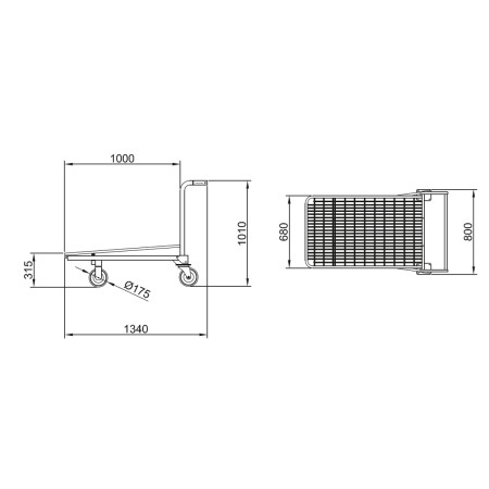 Chariot de magasin pliable empilable ou emboîtable Chariot de magasin pliable empilable ou emboîtable