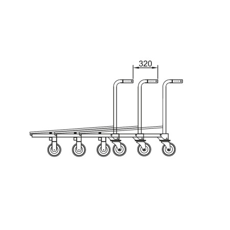 Chariot de magasin pliable empilable ou emboîtable Chariot de magasin pliable empilable ou emboîtable