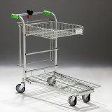Chariot magasin emboitable avec panier rabattable Chariot magasin emboitable avec panier rabattable