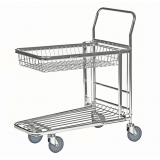 Chariot plateaux panier emboitable - Dim. panier Lxl : 695 x 328 mm Chariot plateaux panier emboitable - Dim. panier Lxl : 695 x 328 mm