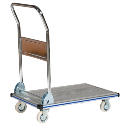 Chariot de manutention rabattable en aluminium - Plateau antidérapant