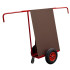 Chariot porte-panneaux à poignées extensibles - Roues pneumatiques spécial chantier Chariot porte-panneaux à poignées extensibles - Roues pneumatiques spécial chantier