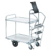 Chariot à grand plateau pour préparation de commandes