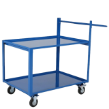 Chariot de picking 250 kg - Double plateau acier robuste Chariot de picking 250 kg - Double plateau acier robuste