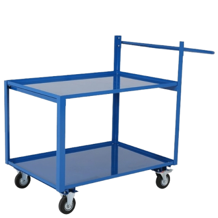 Chariot de picking 250 kg - Double plateau acier robuste