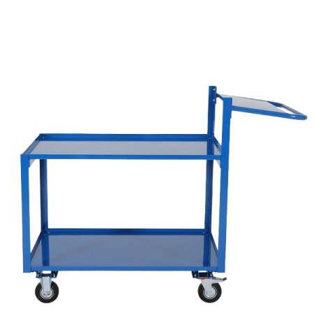 Chariot de picking 250 kg - Double plateau acier robuste Chariot de picking 250 kg - Double plateau acier robuste