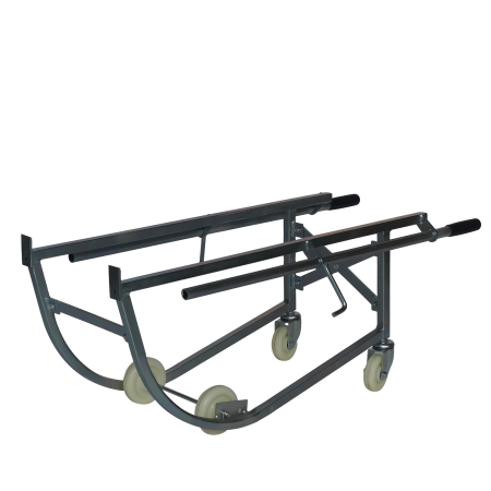 Chariot porte-fût 270 kg basculant acier peinture martelée Chariot porte-fût 270 kg basculant acier peinture martelée
