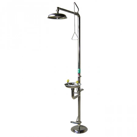 Combiné douche et laveur d'yeux en inox Combiné douche et laveur d'yeux en inox