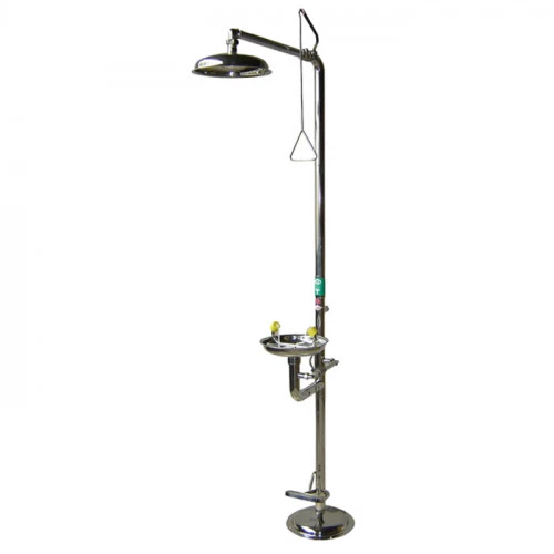 Combiné douche et laveur d'yeux en inox