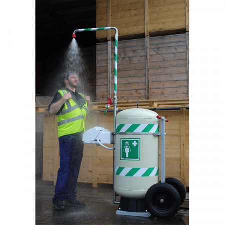 Douche de sécurité autonome et mobile 114 litres Douche de sécurité autonome et mobile 114 litres
