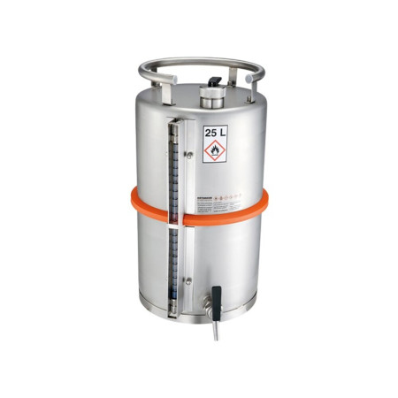 Fût de sécurité en acier inoxydable très haute résistance avec robinet doseur Fût de sécurité en acier inoxydable très haute résistance avec robinet doseur