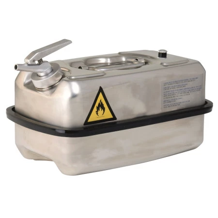 Jerrican de sécurité en acier inoxydable haute résistance avec robinet doseur Jerrican de sécurité en acier inoxydable haute résistance avec robinet doseur