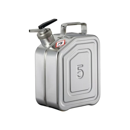 Jerrican de sécurité en acier inoxydable très haute résistance avec robinet doseur Jerrican de sécurité en acier inoxydable très haute résistance avec robinet doseur