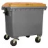 Bac roulant 1100L couvercle jaune Bac roulant 1100L couvercle jaune