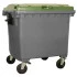 Conteneur à déchets 1100L couvercle vert Conteneur à déchets 1100L couvercle vert
