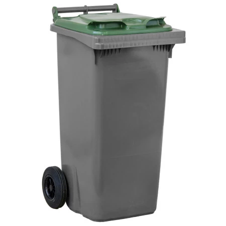 Conteneur poubelle 120L couvercle vert