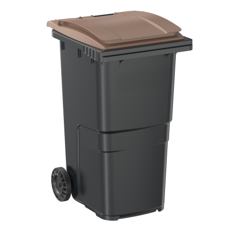 Bac mobile 240 litres avec couvercle marron Bac mobile 240 litres avec couvercle marron