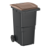 Bac mobile 240 litres avec couvercle marron Bac mobile 240 litres avec couvercle marron