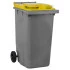 Conteneur à déchets 240L couvercle jaune Conteneur à déchets 240L couvercle jaune