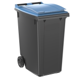 Bac roulant 360 L avec couvercle bleu Bac roulant 360 L avec couvercle bleu