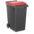 Conteneur à déchets 360 Litres avec couvercle rouge Conteneur à déchets 360 Litres avec couvercle rouge