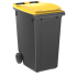 Poubelle collective couvercle jaune 360 litres Poubelle collective couvercle jaune 360 litres