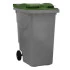 Conteneur à déchets 360L couvercle vert Conteneur à déchets 360L couvercle vert